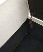 Benito 59.4" Wide End of Bed Storage Couch Bench with Two Throw Pillows