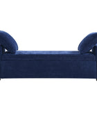 Benito 59.4" Wide End of Bed Storage Couch Bench with Two Throw Pillows