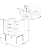 Nahuel Modern Nightstand With Two Drawers(Optional Types)