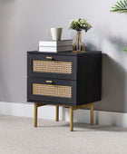 Domisili 23.5'' Tall 2 - Drawer  Nightstand with Metal Legs