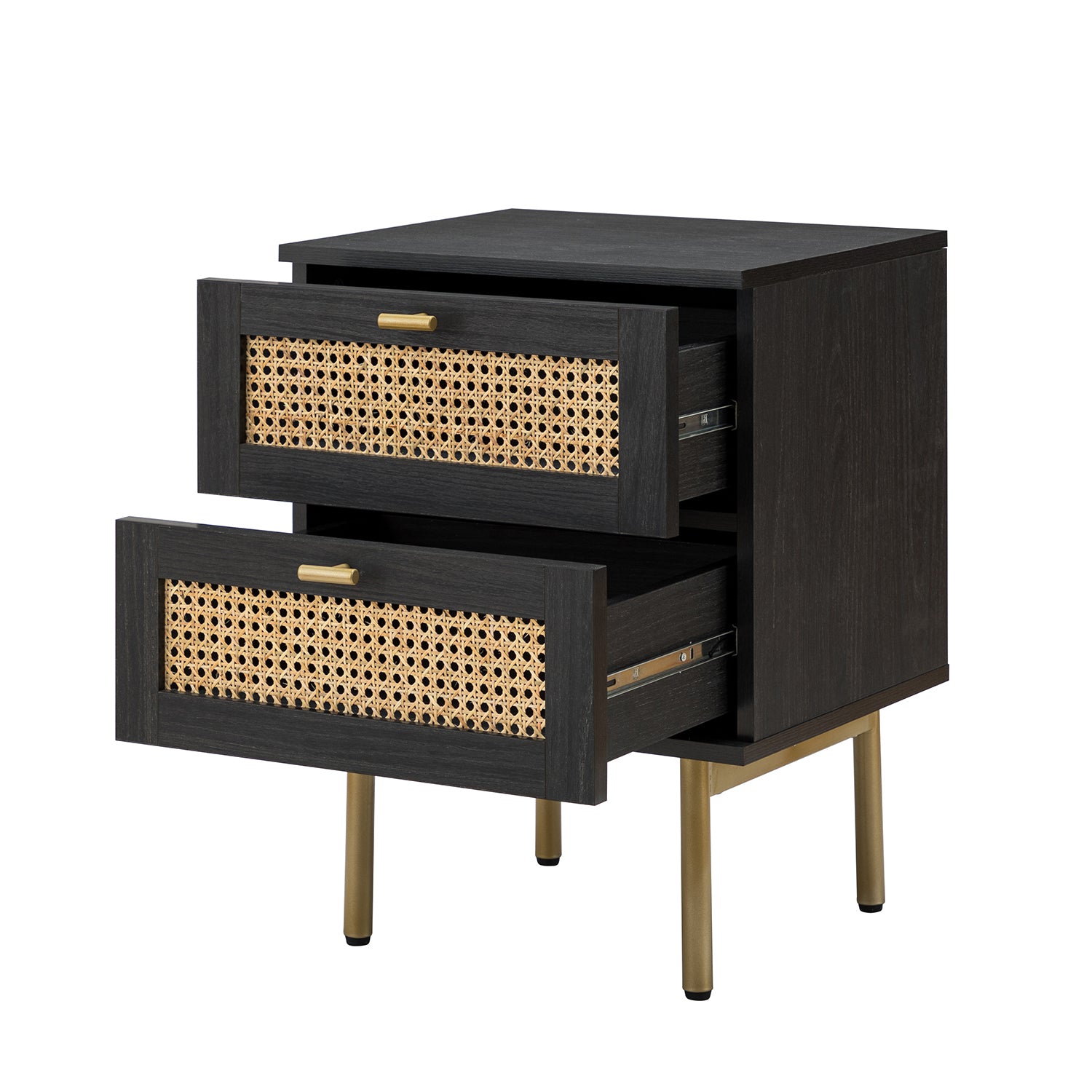 Domisili 23.5'' Tall 2 - Drawer  Nightstand with Metal Legs