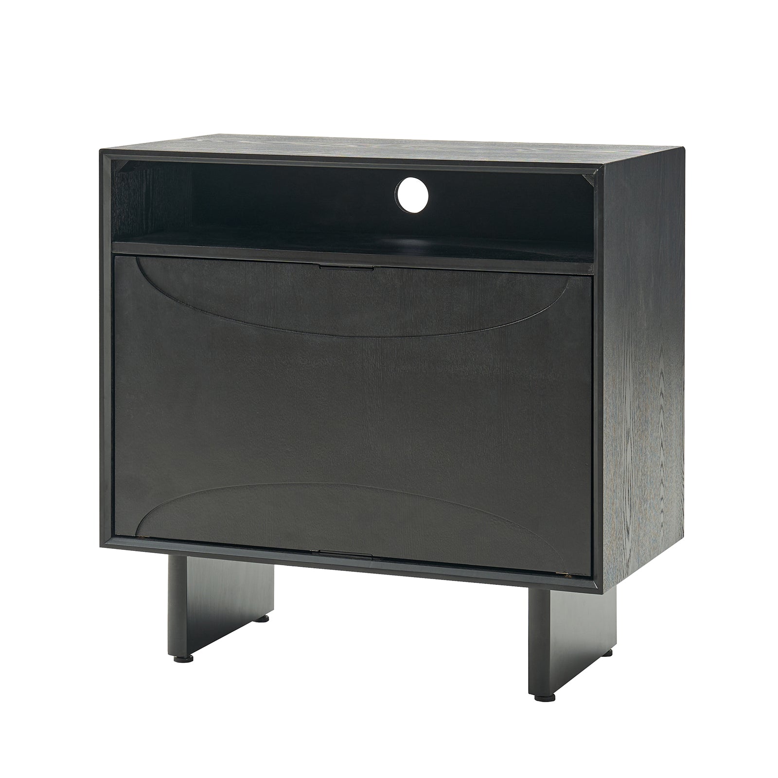 Dan 28" Tall Modern Style Nightstand with Built-In Outlets