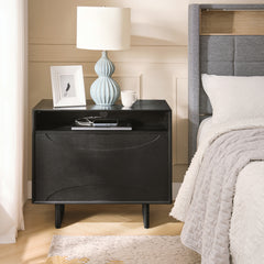 Dan 28" Tall Modern Style Nightstand with Built-In Outlets