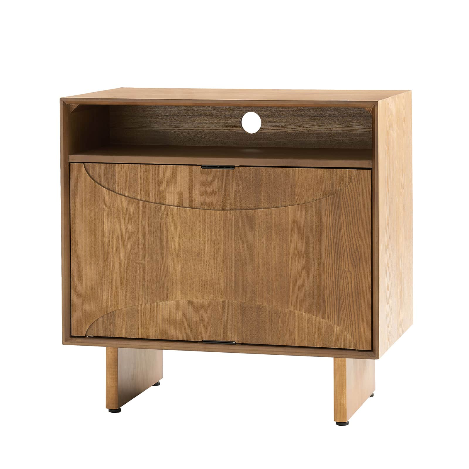 Dan 28" Tall Modern Style Nightstand with Built-In Outlets