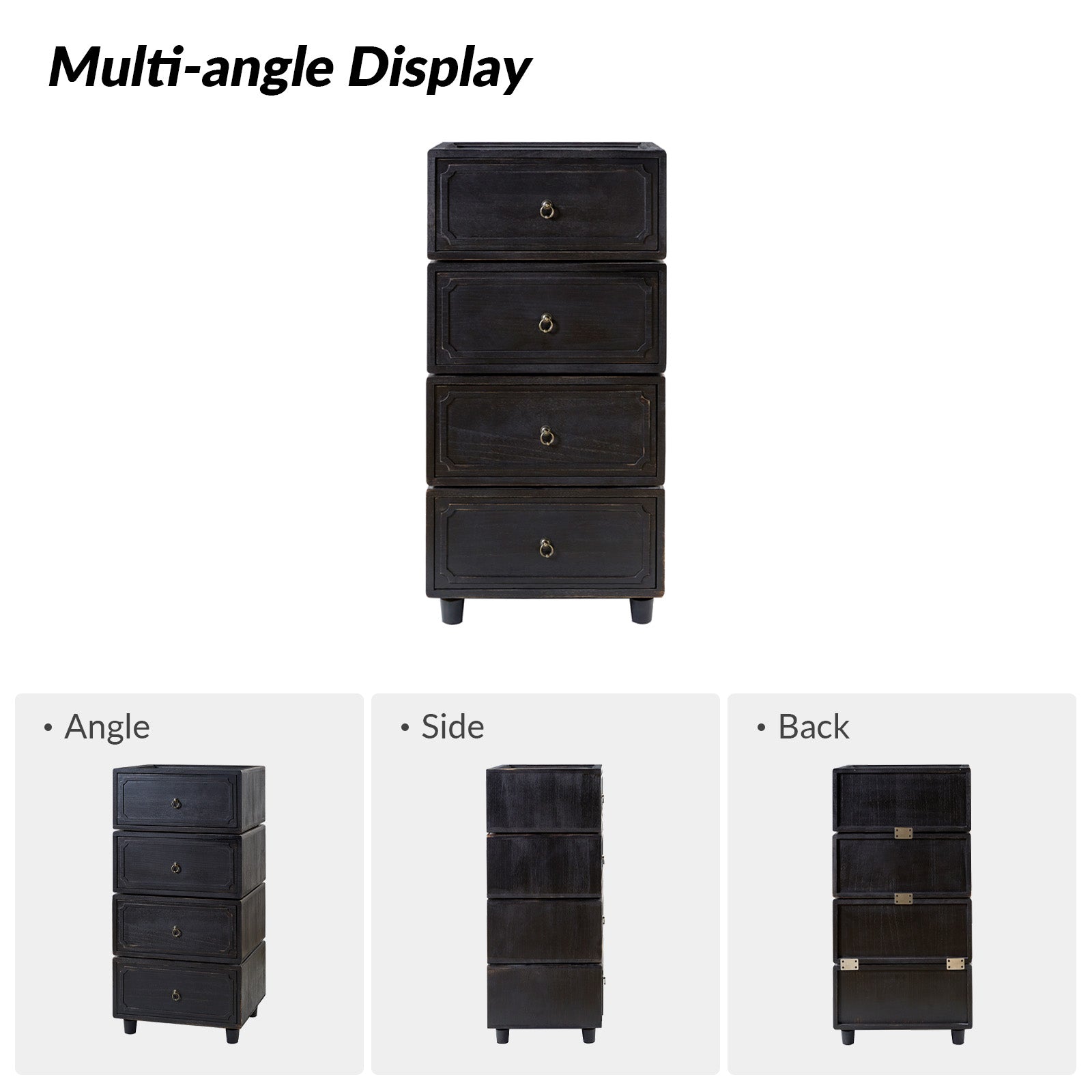 Peggie Transitional Farmhouse Combination Nightstand(Multiple Unit Options)