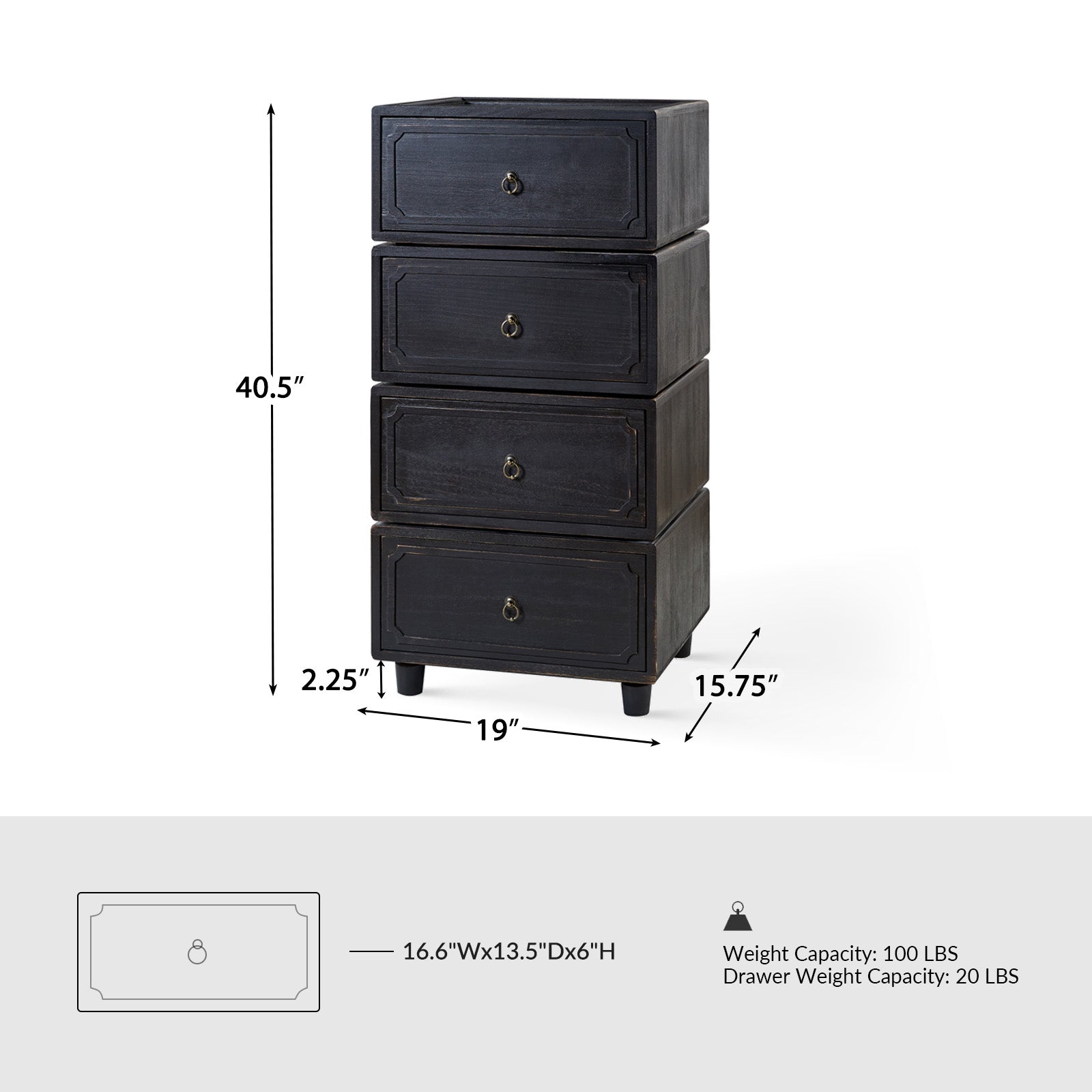 Peggie Transitional Farmhouse Combination Nightstand(Multiple Unit Options)