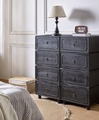 Peggie Transitional Farmhouse Combination Nightstand(Multiple Unit Options)