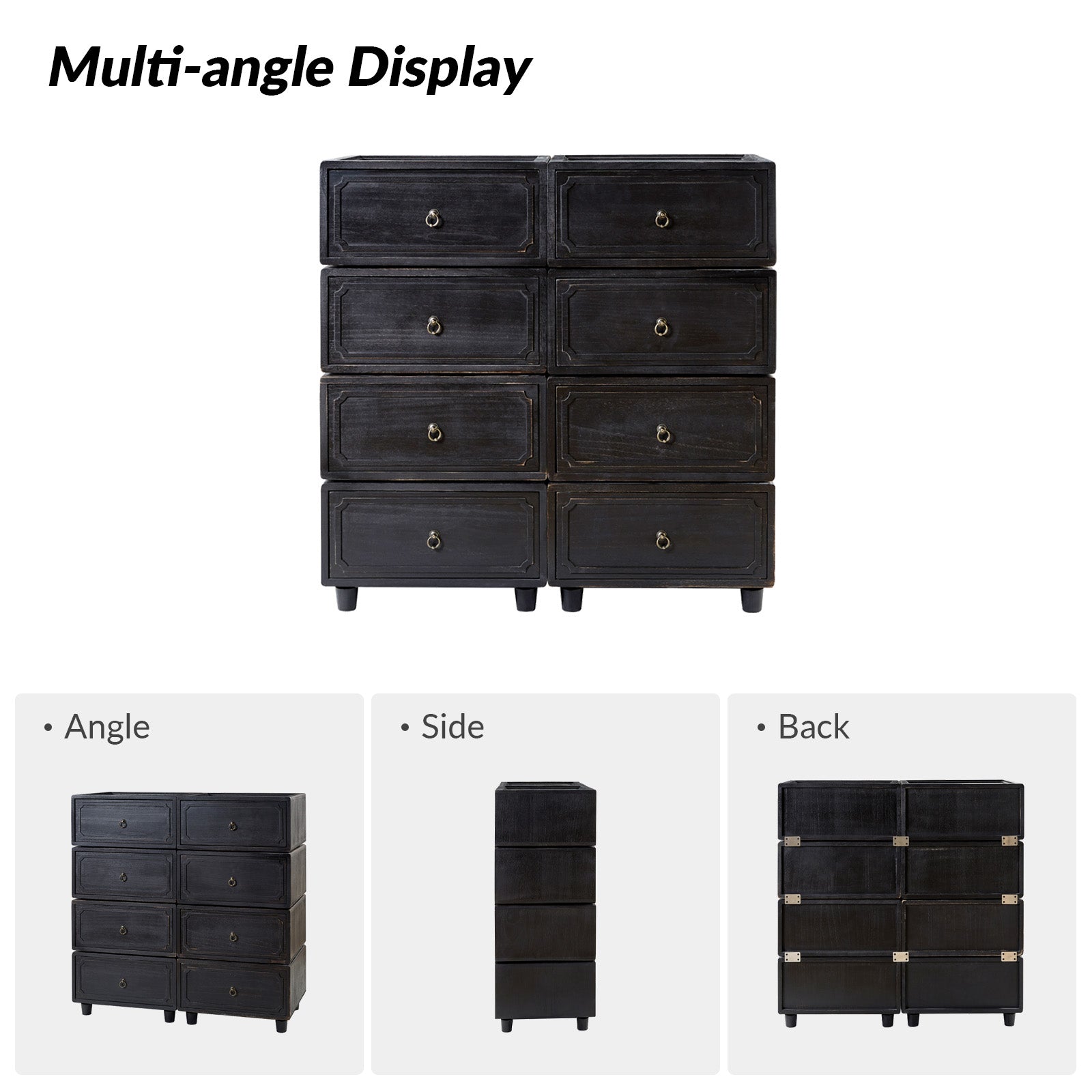 Peggie Transitional Farmhouse Combination Nightstand(Multiple Unit Options)