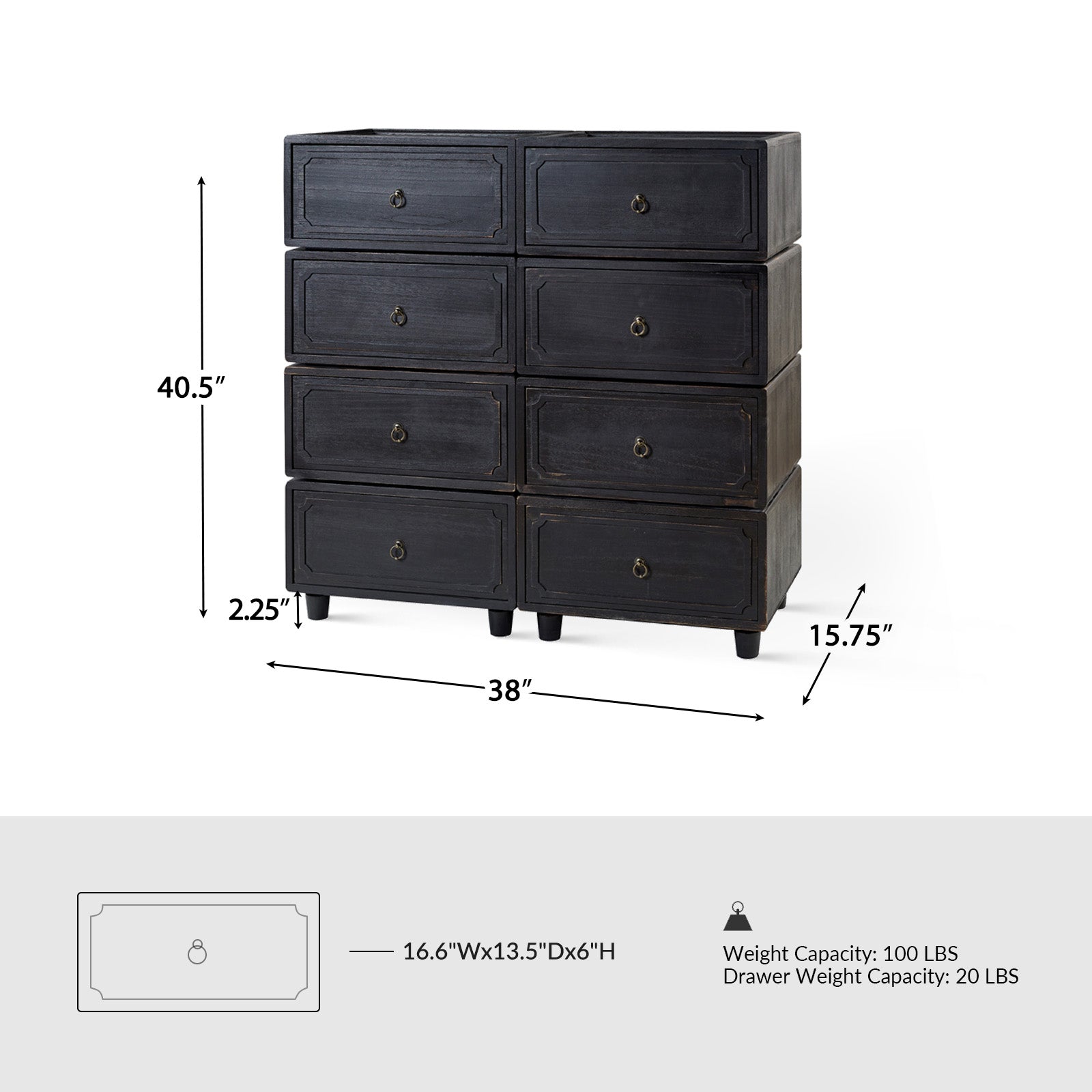 Peggie Transitional Farmhouse Combination Nightstand(Multiple Unit Options)