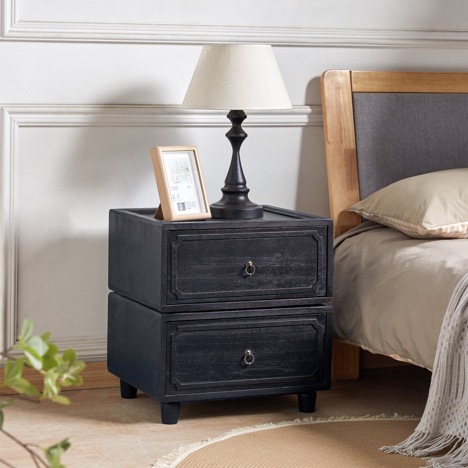 Peggie Transitional Farmhouse Combination Nightstand(Multiple Unit Options)