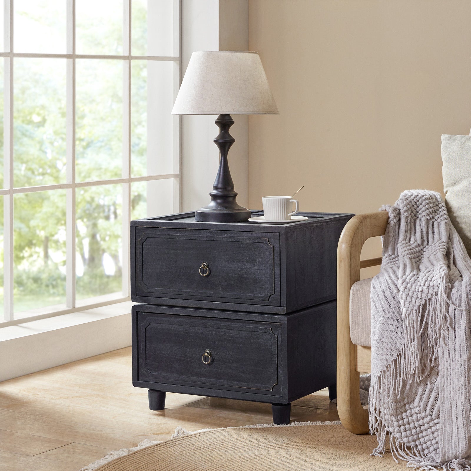 Peggie Transitional Farmhouse Combination Nightstand(Multiple Unit Options)