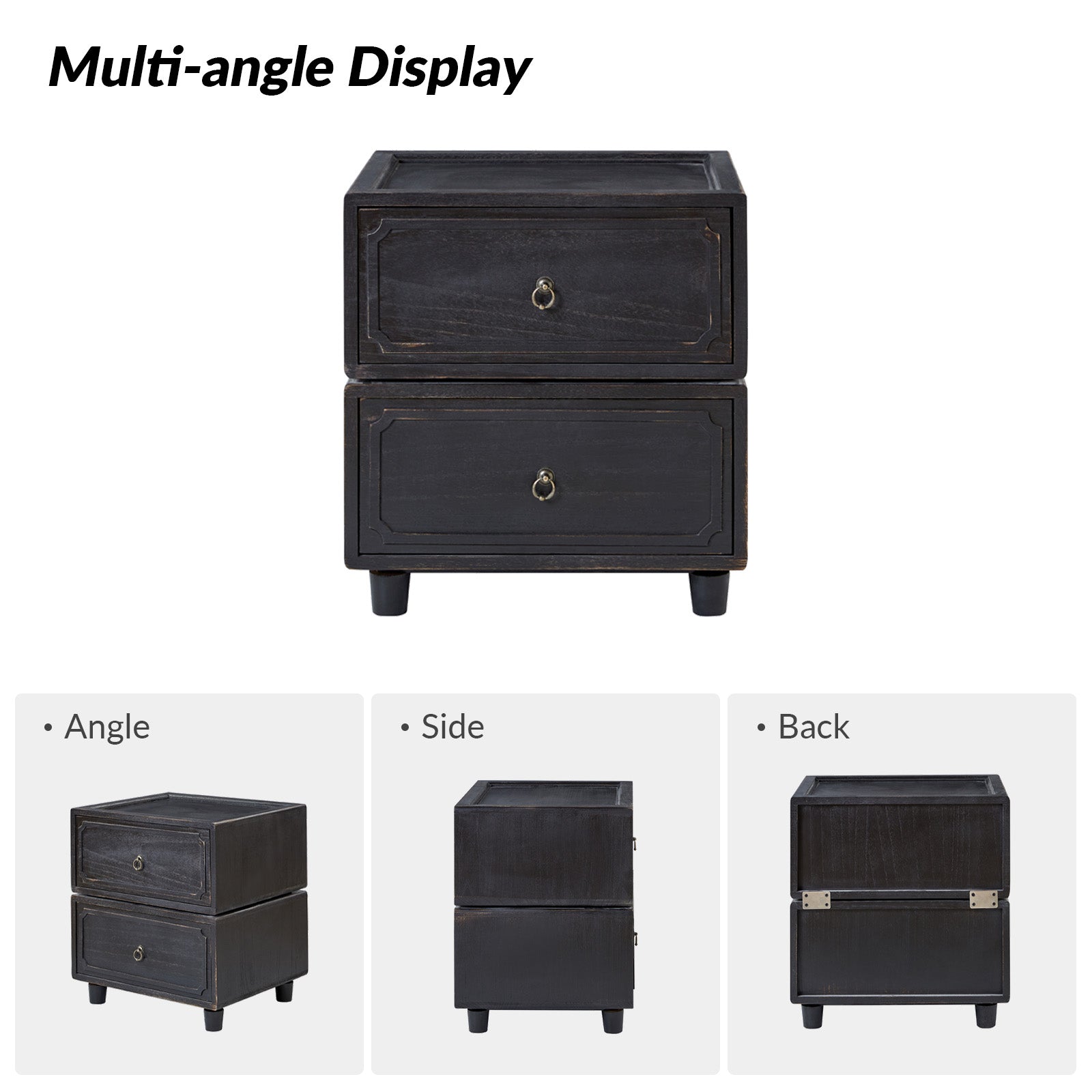 Peggie Transitional Farmhouse Combination Nightstand(Multiple Unit Options)