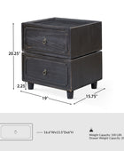 Peggie Transitional Farmhouse Combination Nightstand(Multiple Unit Options)