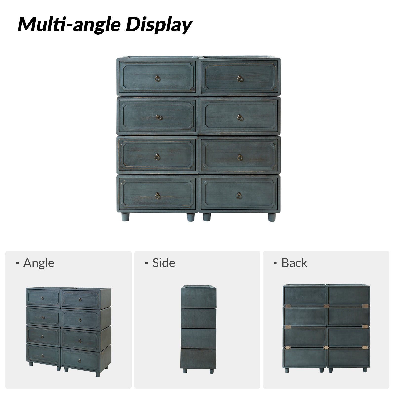 Peggie Transitional Farmhouse Combination Nightstand(Multiple Unit Options)