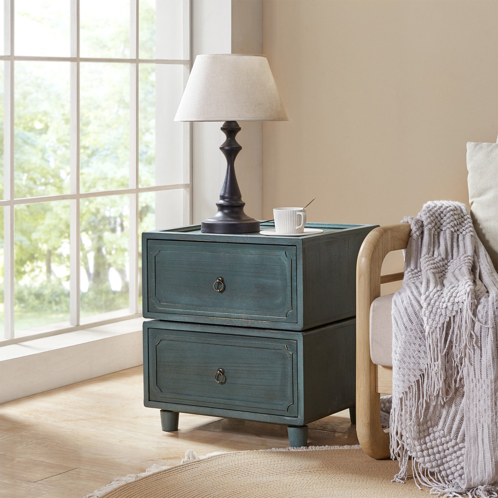 Peggie Transitional Farmhouse Combination Nightstand(Multiple Unit Options)