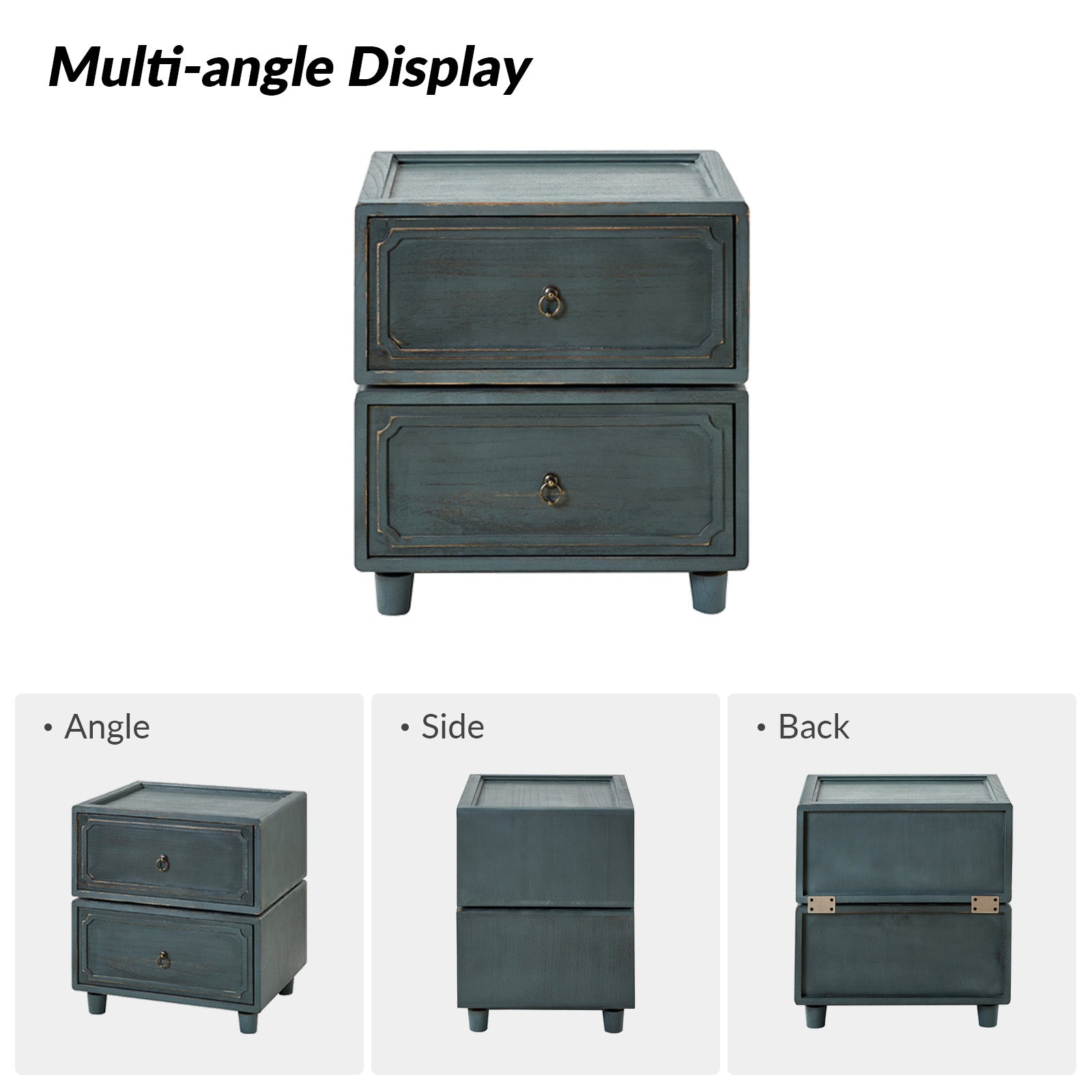 Peggie Transitional Farmhouse Combination Nightstand(Multiple Unit Options)