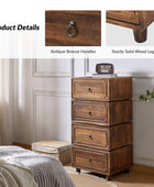 Peggie Transitional Farmhouse Combination Nightstand(Multiple Unit Options)