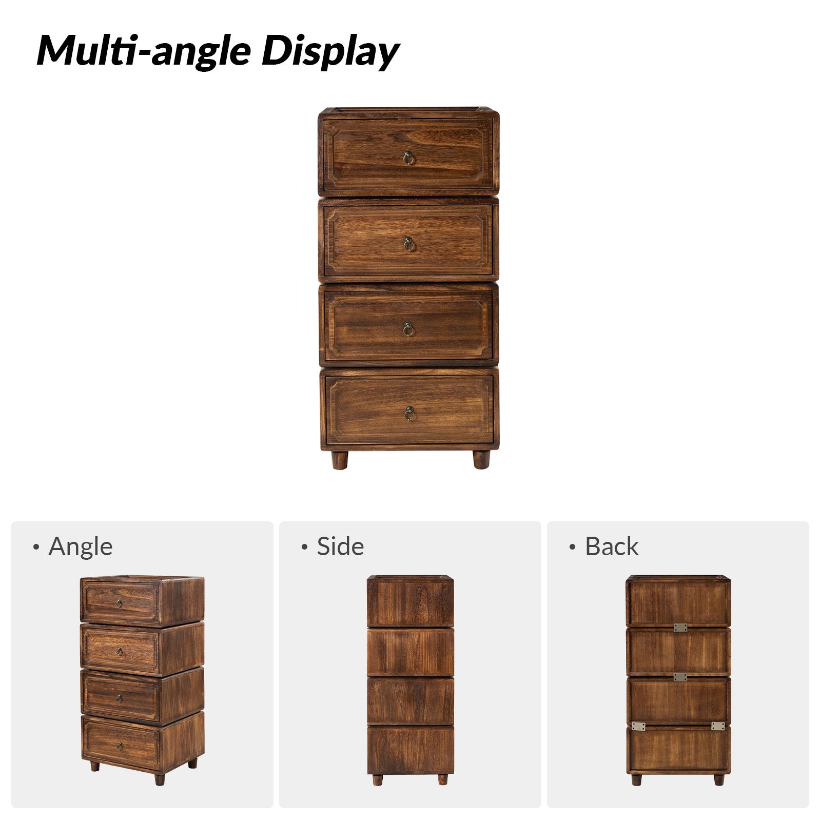 Peggie Transitional Farmhouse Combination Nightstand(Multiple Unit Options)