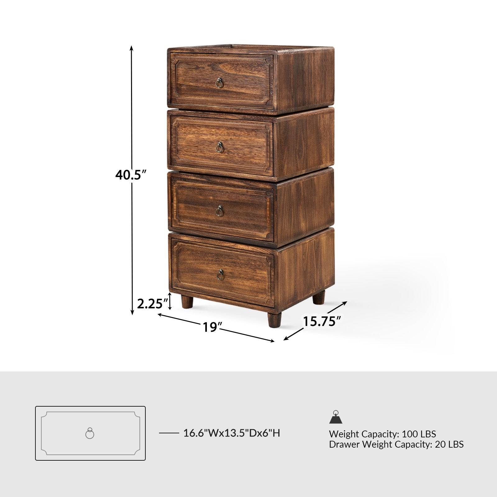 Peggie Transitional Farmhouse Combination Nightstand(Multiple Unit Options)