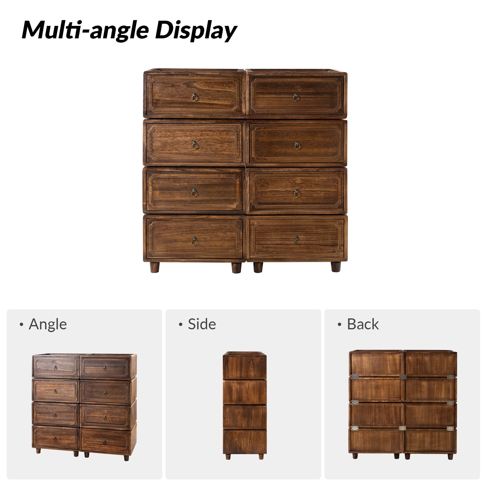 Peggie Transitional Farmhouse Combination Nightstand(Multiple Unit Options)