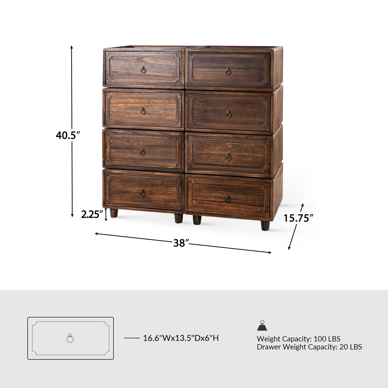 Peggie Transitional Farmhouse Combination Nightstand(Multiple Unit Options)