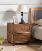 Peggie Transitional Farmhouse Combination Nightstand(Multiple Unit Options)