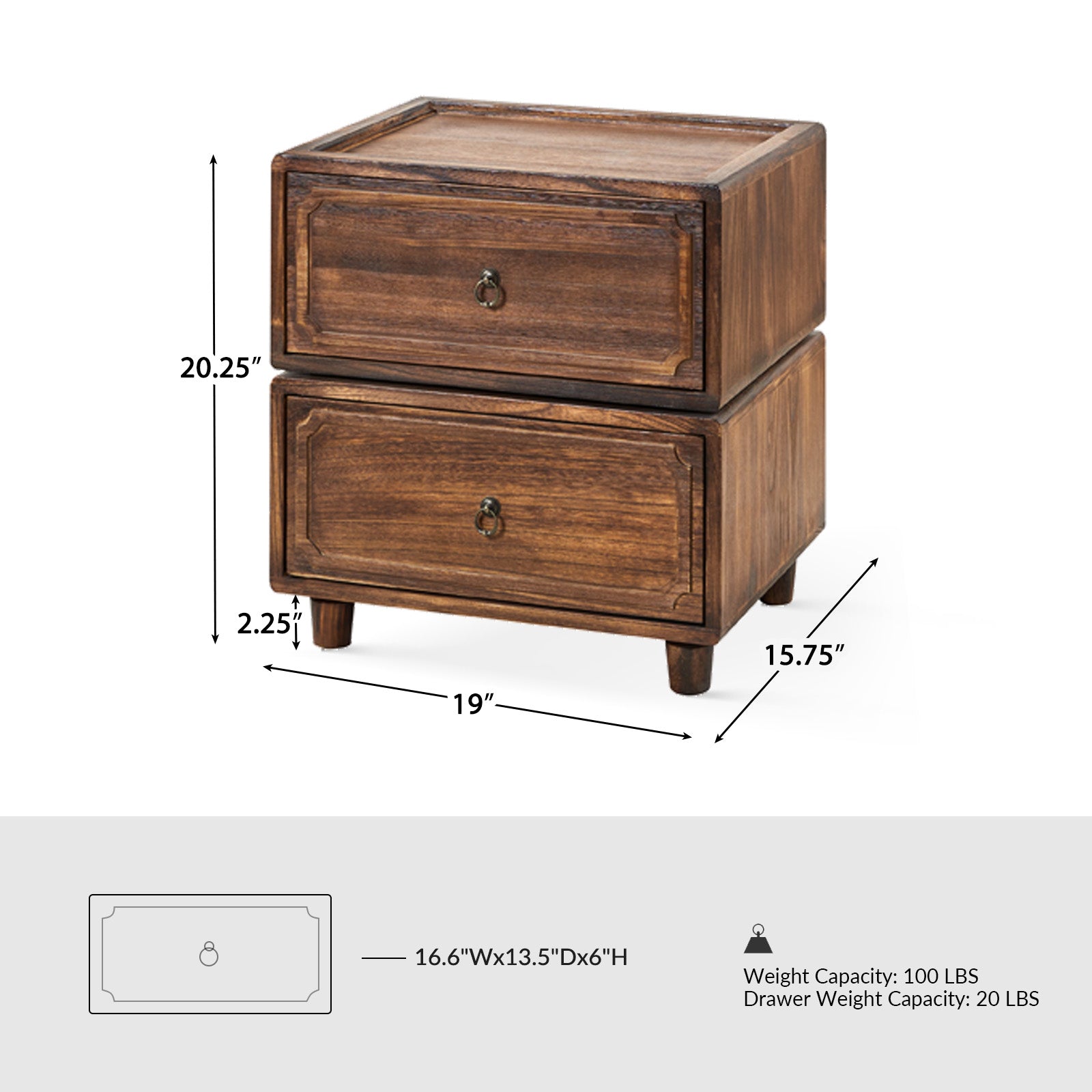 Peggie Transitional Farmhouse Combination Nightstand(Multiple Unit Options)