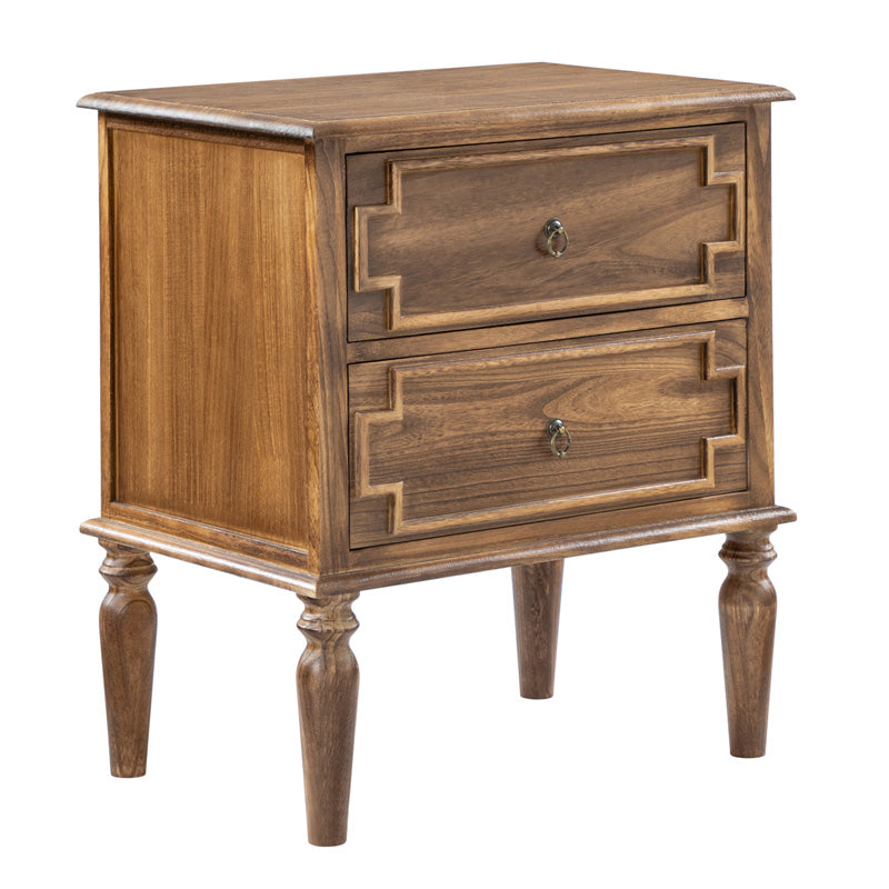 Joah 28"Tall Farmhouse 2-Drawer Nightstand with Built-in Charging