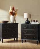 Galatea 3-Drawer Rustic Nightstand with Charging Station(Optional Types)