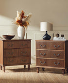 Galatea 3-Drawer Rustic Nightstand with Charging Station(Optional Types)