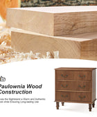 Galatea 3-Drawer Rustic Nightstand with Charging Station(Optional Types)