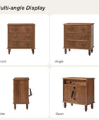 Galatea 3-Drawer Rustic Nightstand with Charging Station(Optional Types)