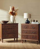 Galatea 3-Drawer Rustic Nightstand with Charging Station(Optional Types)