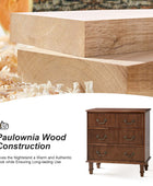 Galatea 3-Drawer Rustic Nightstand with Charging Station(Optional Types)