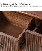 Galatea 3-Drawer Rustic Nightstand with Charging Station(Optional Types)