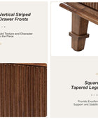 Galatea 3-Drawer Rustic Nightstand with Charging Station(Optional Types)