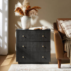 Camille Solid Wood End Table with Drawers