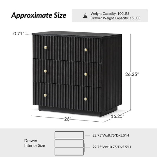 Camille Solid Wood End Table with Drawers