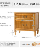 Farmhouse Solid Wood Nightstand (Optional Types)