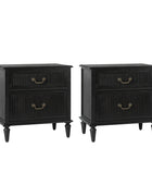 Farmhouse Solid Wood Nightstand (Optional Types)