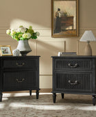 Farmhouse Solid Wood Nightstand (Optional Types)