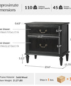 Farmhouse Solid Wood Nightstand (Optional Types)