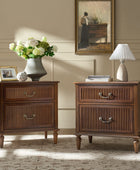 Farmhouse Solid Wood Nightstand (Optional Types)