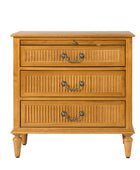 Farmhouse Solid Wood End Table with Fluted Drawer(Optional Types)