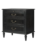 Farmhouse Solid Wood End Table with Fluted Drawer(Optional Types)