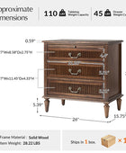 Farmhouse Solid Wood End Table with Fluted Drawer(Optional Types)