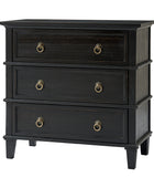 Jules Classic Solid Wood 3-Drawer Nightstand with USB Ports
