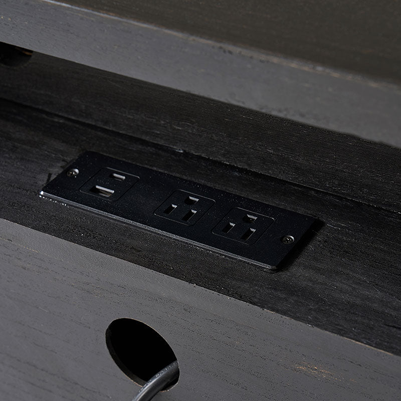 Jules Classic Solid Wood 3-Drawer Nightstand with USB Ports