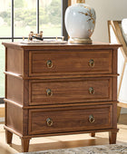 Jules Classic Solid Wood 3-Drawer Nightstand with USB Ports