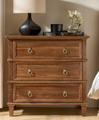 Jules Classic Solid Wood 3-Drawer Nightstand with USB Ports